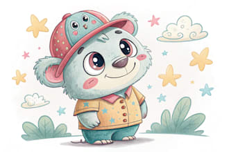 create cute animal character illustrations