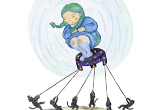 create a whimsical custom illustration