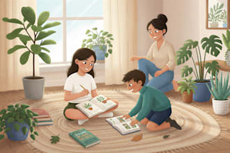 create children picture book illustration and book cover
