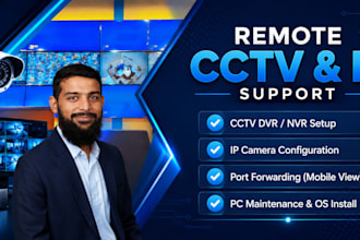 setup, configure and troubleshoot your cctv camera, nvr, dvr remotely