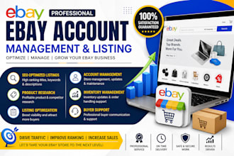 handle ebay product uploads, keywords and store support