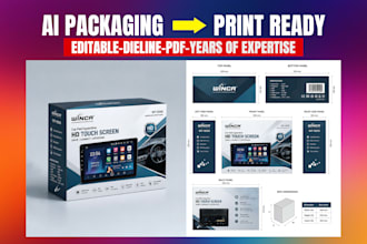 convert ai packaging into editable print ready dieline
