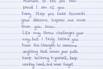 personalized handwritten letters and notes in urdu and english