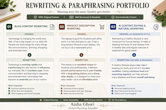 create rewriting contents  for you