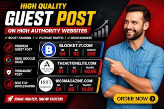 publish guest posts on high authority websites