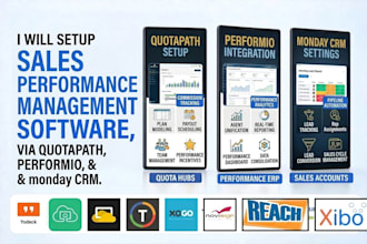 setup sales performance management software via  quotapath performio monday CRM