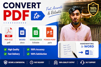 convert PDF to word, google docs, and powerpoint