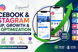 create professional facebook and instagram business page