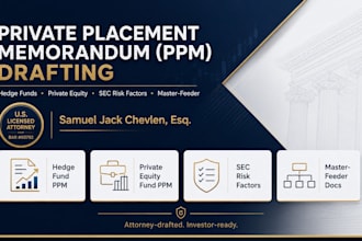 draft an attorney backed private equity fund ppm and lpa