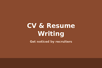 write and design a professional CV or resume that gets noticed