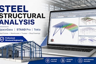 design steel structures in spacegass staad pro and tekla