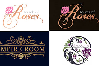 design custom wedding logo, wedding monogram, initials, and signature