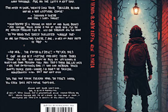 create custom thriller and crime book cover illustration