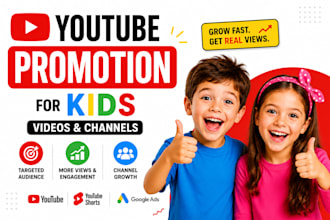 do kids youtube video promotion channel promotion for monetization