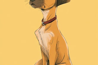 draw disney pet portrait illustration