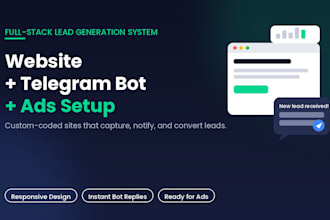 build a business website with a telegrambot for lead capture