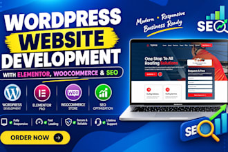 build a wordpress website with elementor crocoblock woocommerce and SEO
