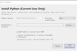install python and setup environment on windows