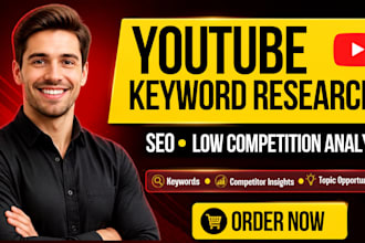 do youtube keyword research, SEO and low competition analysis