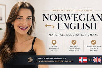professionally translate norwegian and english