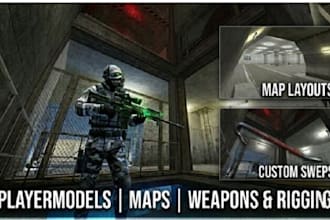 create custom gmod map playermodel and weapon for garrys mod