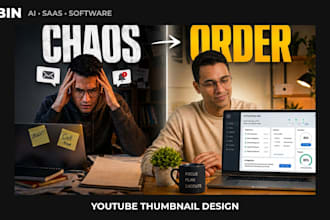 design youtube thumbnails for ai and saas
