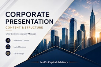 write professional content for your corporate presentation