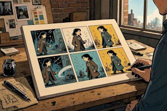 draw comic book illustration, comic book artist, comic graphic novel comic strip