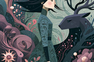 draw a surrealist or fantasy illustration