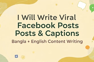 write engaging social media posts and captions for facebook