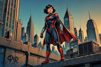 draw you dc or marvel style comic book and superhero
