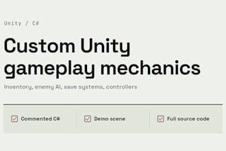 code a custom feature or gameplay mechanic for your unity game