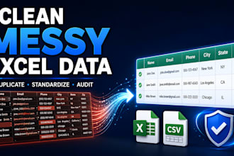clean, deduplicate, standardize, and audit your excel or CSV data