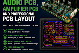 design audio pcb, amplifier pcb and professional pcb layout