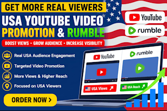 do USA rumble promotion, USA youtube video promotion, USA views