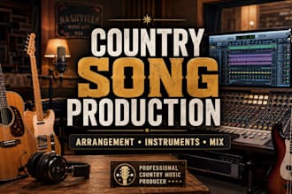 produce a professional country song from your idea or demo