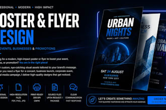 design a modern flyer, or event banner for your business
