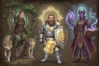 create a beautiful character artwork for you