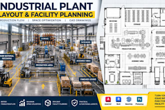 design industrial plant layouts, production facility planning, cad drawings