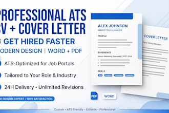 write a professional ats CV resume and cover letter