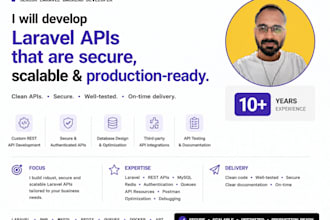 develop laravel apis that are secure and scalable