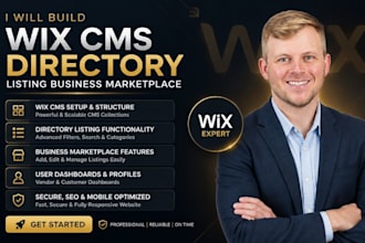 develop wix cms directory listing business marketplace website platform