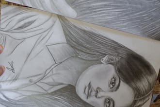 draw a realistic pencil sketch portrait from your photo