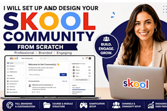 do skool online community setup skool online course skool community