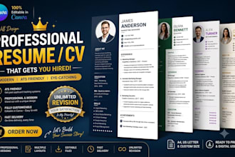 design a professional ats friendly resume CV in canva