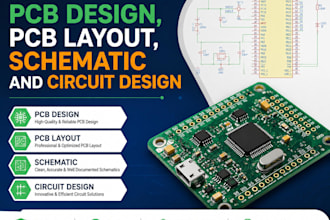 do pcb design, pcb layout, schematic and circuit design