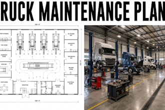 design truck maintenance garage floor plans industrial blueprint package