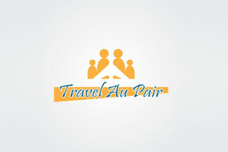 design unique travel au pair logo