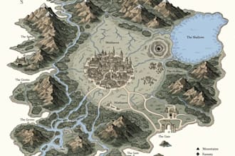 a custom fantasy city or regional map for dnd campaigns