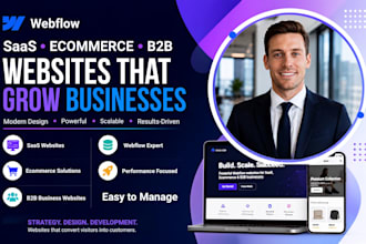 build webflow saas website ecommerce website webflow b2b business website
